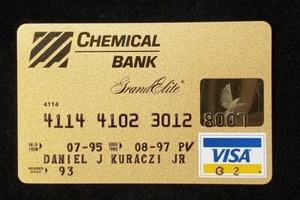 Chemical Bank Grand Elite Gold Visa exp 1997 cc1336 - Picture 1 of 2