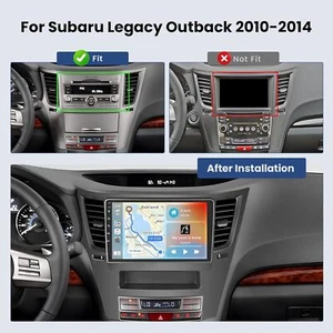 Radio estéreo GPS 4+64G para Subaru Outback Legacy 2009-2014 Android13 CarPlay - Imagen 1 de 21