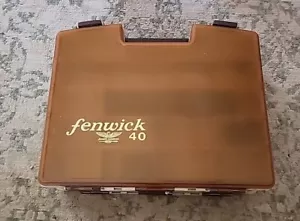 Fenwick 40 scatola attrezzi da pesca double face 40 scomparti cucito filo interdentale usata - Foto 1 di 8