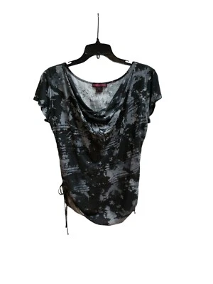 Rock&Roll Cowgirl Shirt Womens Size L Black Sequin Western Texas - Image 1 of 4