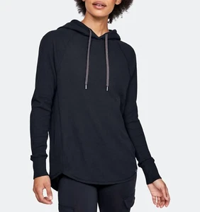 Under Armour Waffle Women's Size XS Hoodie Long Sleeve Black #599-001 - Picture 1 of 15