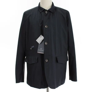 Schneiders NWT Lord-T Lightweight Raincoat Size 54 US XL in Solid Navy - Foto 1 di 15