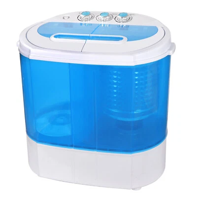 Compact Portable Twin Tub Washing Machine Top load 10lbs Washer Gravity Drain - Image 1 of 4