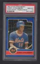 1984 STAR LOOK DOWN DARRYL STRAWBERRY ROOKIE CARD GRADED PSA 10 GEM MINT POP 1