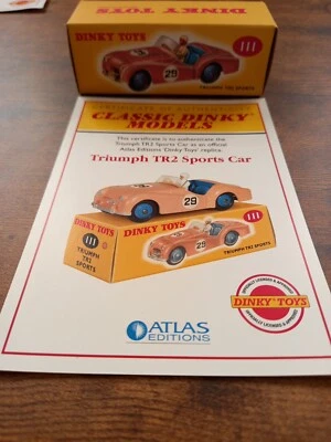 Atlas Dinky 111 Triumph TR2 Sports Car With COA - Image 1 of 3