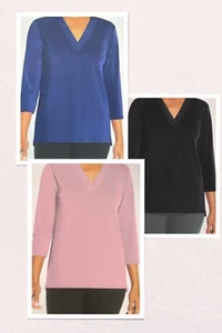 Banana Republic V-Neck 3/4 Sleeve Top (Select Color & Size) - Picture 1 of 8