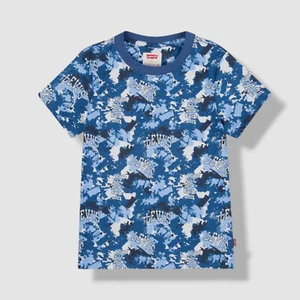 Levi's Kids Boy's Blue Graphic Logo Crewneck Short Sleeve T-Shirt Size 7 - Picture 1 of 2