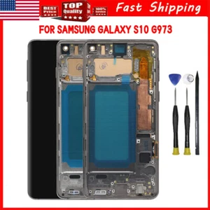 LCD Touch Screen Display Digitizer Frame For Samsung Galaxy S10 SM-G973 Repolace - Picture 1 of 12