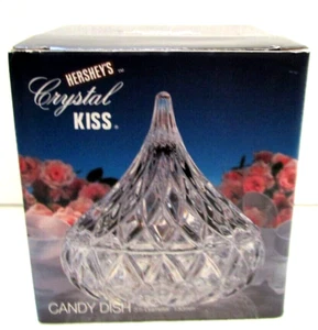 NEW Hershey's Kiss CLEAR Covered Candy Dish Godinger by Shannon Crystal Gift - Picture 1 of 12