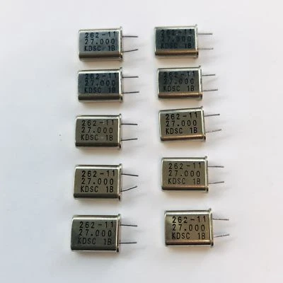 (PKG de 10) Paquete Cristal 27.000 MHz, KDS, HC-49U Foto 1 de 3