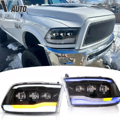 2X LED Headlights For 2009-2018 Dodge RAM 1500 2500 3500 w/Dynamic & Sequential - image 1 of 4