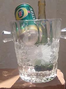 Heavy leaded glass champagne ice-bucket. - Picture 1 of 6