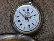RARE TURKISH OTTOMAN EMPIRE CONSTANTINOPLE FULL HUNTER POCKET WATCH WORKING &KEY