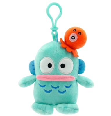 New Sanrio Blue Hangyodon Octopus Plush Key Small Charm Bag Holder Toy Purse - Image 1 of 3