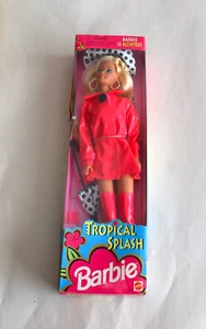 Muñeca Barbie Mattel Tropical Splach 1994 12446 impermeable rosa sobre la rodilla botas - Imagen 1 de 3