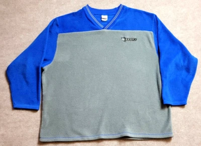 PULÔVER VINTAGE DE LÃ PATETA 2 TONS XXL LOJA DISNEY AZUL CINZA MASCULINO - Imagem 1 de 4