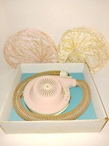 Vintage 1950s Home Hair Dryer With 2 Reach In Bonnets (+ Instructions) *Working