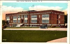 SANFORD NORTH CAROLINA EAST SCHULGEBÄUDE 1927 ALTE POSTKARTE ANSICHT - Bild 1 von 2