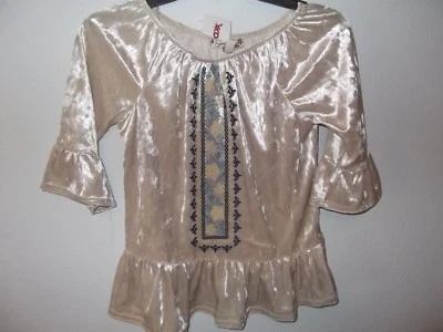 SPEECHLESS - GIRLS - TOP - BEIGE / MULTI - SIZE MEDIUM     (AC-28-225) - Image 1 of 3