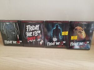 Friday The 13th Part 1 + 2 + 3+ FINAL CHAPTER [Limited Ed Blu-Ray + Digital] NEW