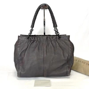 Mini bolso de mano Bottega Veneta cadena gris púrpura claro - Imagen 1 de 10