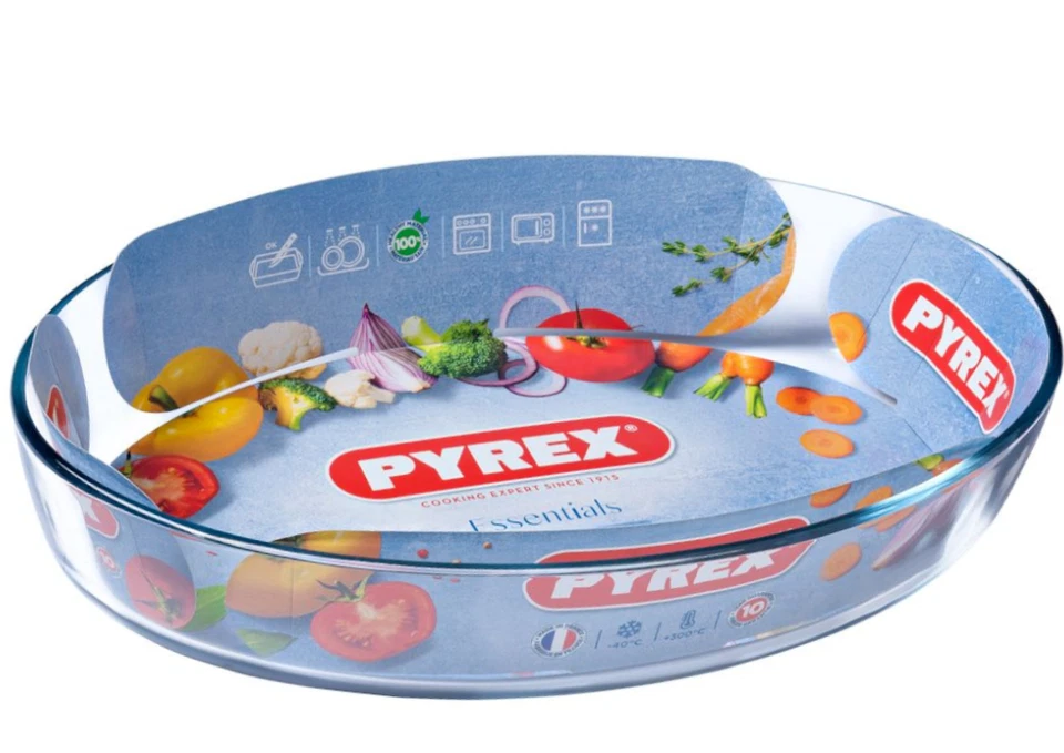 Pyrex Essentials Ovaler Glasbräter Ofenform Auflaufform Servierform Kochschüssel - Bild 1 von 1