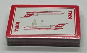 TWA TRANS WORLD AIRLINES PLAYING CARDS - AEROPLANE AIRPORT DECK VINTAGE - Foto 1 di 2