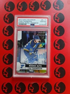 2017-18 Tage Thompson Platinum Rainbow Auto PSA 10 #R-TT Rookie RC O-Pee-Chee - Picture 1 of 2
