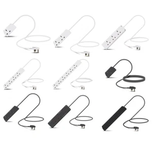 UK Plug Extension Lead Netagon 1 2 4 6 Gang 13A White/Black - Picture 1 of 10