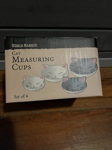 Weltmarkt Katze Messbecher 1/4. Tasse, 1/3. Tasse, 1/2 Tasse und 1 Tasse - Bild 1 von 5
