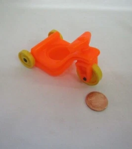 Vintage Fisher Price Little People Orange Ride On Tricycle Baby Nursery #656 - Picture 1 of 3