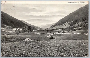 Postal Sherburne Valley Vermont 1910 vista general Woodstock cancelar - Imagen 1 de 2