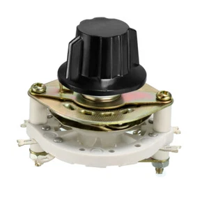 2P2T 2 Pole 2 Position 1 Deck Band Channel Rotary Switch Selector with Knob - Picture 1 of 5