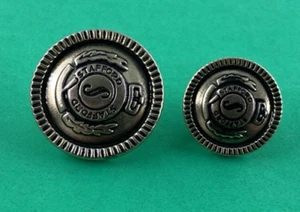 STAFFORD Mens Blazer Replacement Set Gold Tone Buttons 2 Piece Metal 2 Buttons - Picture 1 of 5