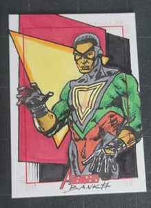 2011 SketchaFEX Marvel Universe Avengers DARRYL BANKS Sketch Card 1/1 - Picture 1 of 13