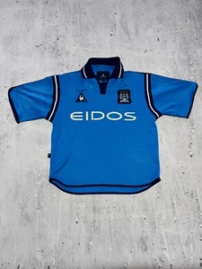 LE COQ SPORTIF MANCHESTER CITY 2001 2002 HOME FOOTBALL SOCCER JERSEY SIZE 34/36 - Picture 1 of 8