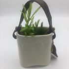 Purseonality Crafted Cermaic 3” Purse Plant Pot Collectible  Faux Greenery.