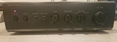 AMPLIFICADOR ESTÉREO DE ESTANTE OPTIMUS Modelo SA-155 - ENCIENDE - LEER - Foto 1 de 4