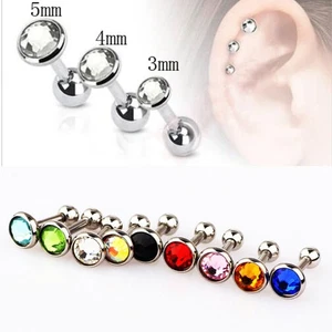 Stud Earrings Popular Labret Eyebrow Flat Head Ring Piercing Jewelry Wholesale - Picture 1 of 14