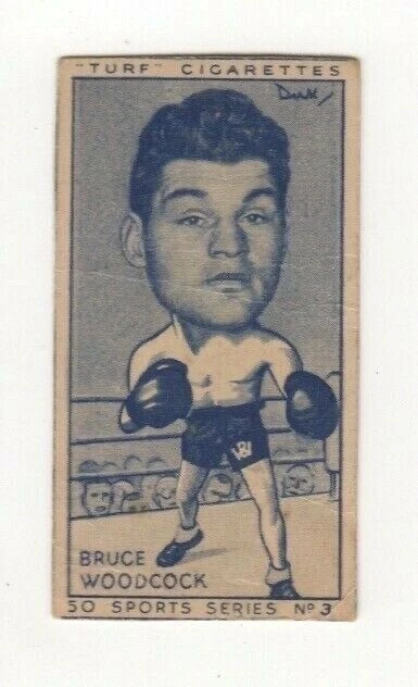 Sports 1949 Cigarette Card - Boxing, Bruce Woodcock - Image 1 of 1