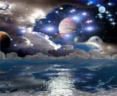 5D Diamond Painting Kit Full Square Drill Universe 25X20 CM Craft Art DYI - image 1 of 3