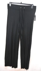 Pantalones INC International Concepts pierna ancha tiro alto L negros para mujer nuevos con etiquetas - Imagen 1 de 8