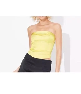 Wild Fable Women's Slim Fit Bustier Tube Top XS Satin Sleeveless New W Tags - Picture 1 of 9