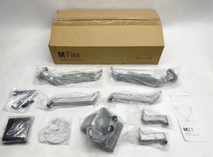 Humanscale M/Flex Dual Monitor Arm System M2.1 Dual Dynamic Slider Silver NEW - Afbeelding 1 van 4