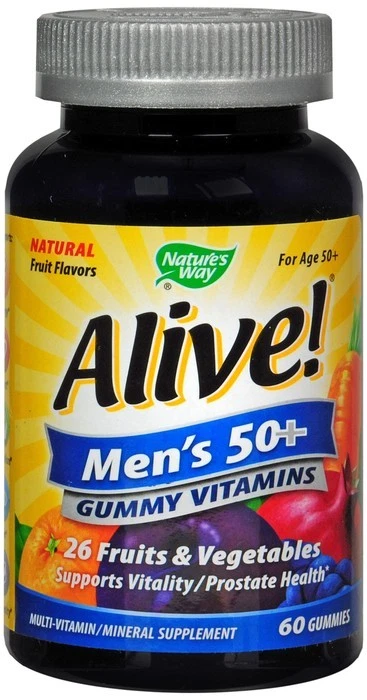 ЖИВЫЕ МУЛЬТИВИТНЫЕ МУЖСКИЕ 50+ ЖЕВАТЕЛЬНАЯ РЕЗИНКА 60 ШТ - Изображение 1 из 1