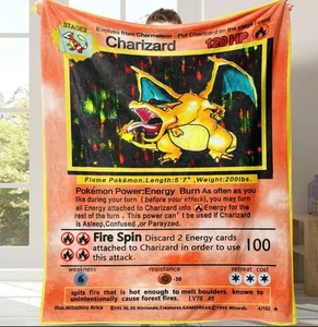 Pokemon Thicc Charizard Super soft Blanket - Picture 1 of 3