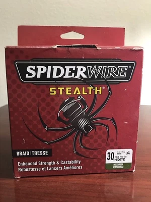 TRENZADO SPIDERWIRE STEALTH 30 LB/500 YARDAS VERDE MUSGO MEJORA LA FUERZA Y ​​LA CAPACIDAD DE FUNDICIÓN Foto 1 de 4
