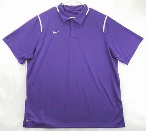 Nike Polo Shirt Mens XL Purple Dri-Fit Performance Short Sleeve - Picture 1 of 13