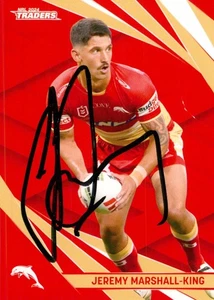 Signed 2024 Dolphins NRL TLA Traders Card - Jeremy Marshall-King - Picture 1 of 3