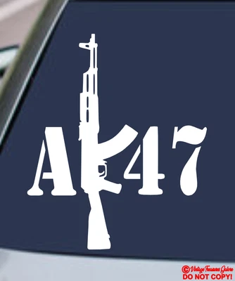AK-47 Vinilo Calcomanía Adhesivo Ventana Coche Pared Parachoques Pistola Rifle de Asalto Kalashnikov Foto 1 de 4
